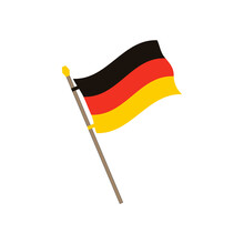 Germany National Flag Isolated On White. Icon, Sign, Symbol. For A Wide Variety Of Design Applications.