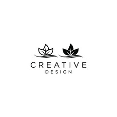 Sticker - Leaf logo design vector