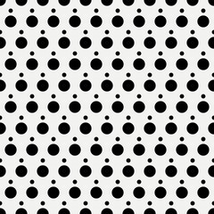 Poster - Black polka dots pattern. Vector seamless dots.