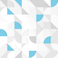 Aufkleber - Blue abstract Geometric Shapes Background. Seamless Vector
