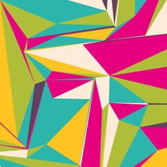 Aufkleber - Abstract background with colorful triangles for magazines, booklets or mobile lock screen