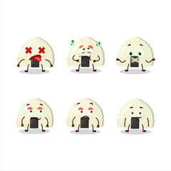 Poster - Onigiri cartoon in character with nope expression