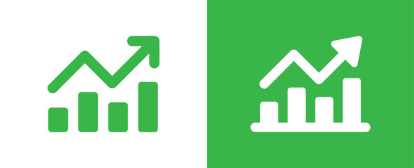Aufkleber - Profit growing chart icon vector illustration.