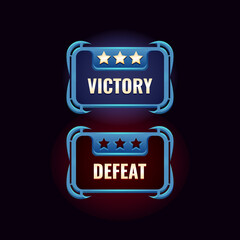 Wall Mural - game ui fantasy rpg victory and defeat design interface