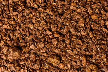 Wall Mural - Chocolate granola texture or background.