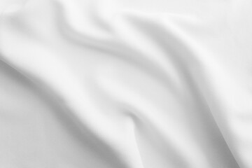 Folded white cloth for background. Rippled fabric texture