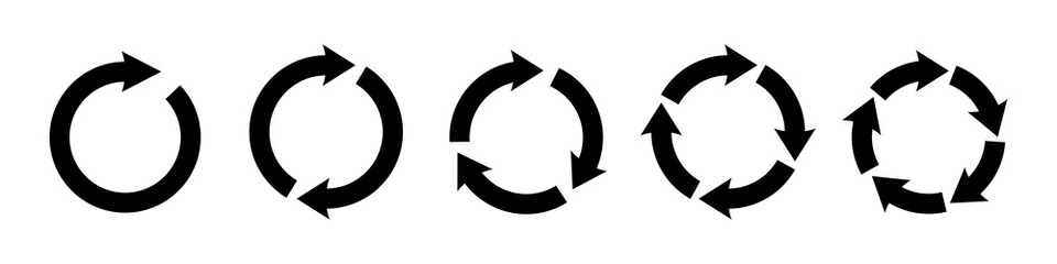 Circle of arrows. Recycle, repeat, refresh icon vector illustration