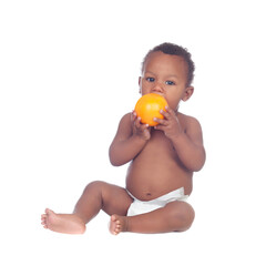 Wall Mural - Beautiful african baby diapers with a orange