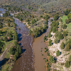 Wall Mural - Cotter River and Murrumbidgee River conflux, Cotter Crossing, ACT, March 2021
