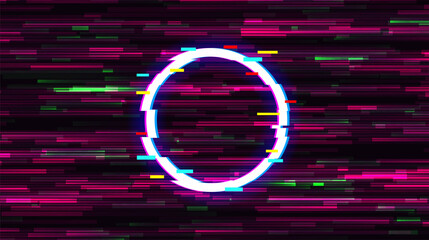 Wall Mural - vector glitch on a black background. abstract texture.