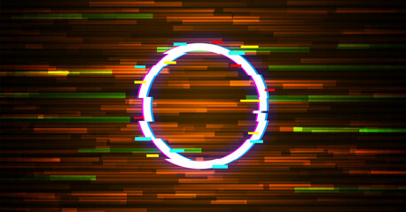 Wall Mural - vector glitch on a black background. abstract texture.