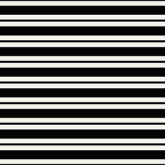 Poster - Horizontal lines pattern. Seamless and vector monochrome lines.
