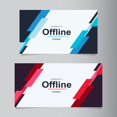 Fototapete - Vector abstract web banner design template, minimal geometric background