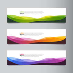 Fototapete - Vector abstract wavy banner design