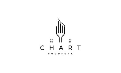 Poster - food Chart fork element logo design