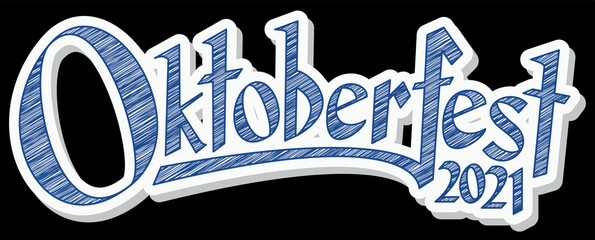 Wall Mural - Header with text Oktoberfest 2021