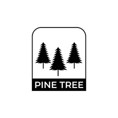 Wall Mural - pine tree logo vintage badge vector illustration design