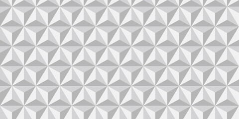 3D Triangle shapes background. Seamless pattern.Vector. 立体三角パターン