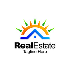 Wall Mural - Real estate gradient logo designReal estate gradient logo design
