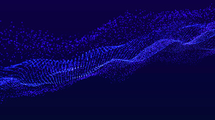 Poster - Abstract  wave. Optical fibers.Digital background. Big data background vizualisation. 3d rendering.