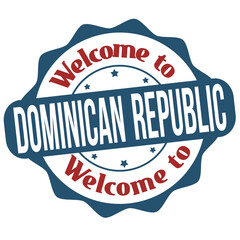 Wall Mural - Welcome to Dominican Republic grunge rubber stamp