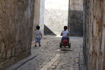 Wall Mural - people walking in the street