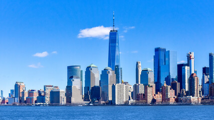 new york city skyline, usa