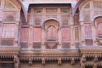 Fototapete - Inner court of Mehrangarh fort in Jodhpur, India.