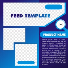 Template design for promote sales of products in blue color