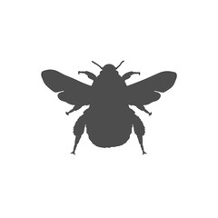 Wall Mural - silhouette of a bumblebee. vector simple illustration