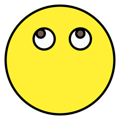 Wall Mural - emoticon with no mouth, mouthless emoji or no words