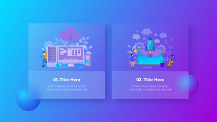 Aufkleber - Glassmorphism concept with 3d geometric shapes. Frosted glass effect. Illustration on blurred gradient vector background
