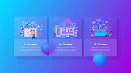 Aufkleber - Glassmorphism concept with 3d geometric shapes. Frosted glass effect. Illustration on blurred gradient vector background