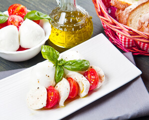 Tomato and mozzarella