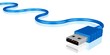blaues USB-Kabel
