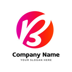 Fototapete - Premium Vector letter B Logo in two color variations. company branding Logotype design . Elegant identity design