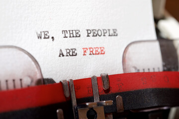 Wall Mural - We, the people are free