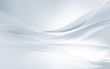 Poster - White and gray waves background.