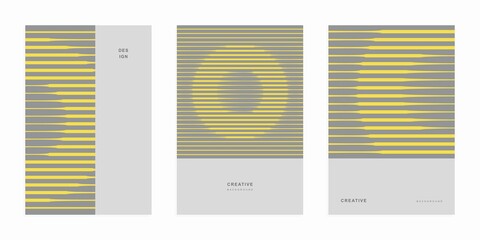 Abstract geometric technological company brochure. Corporate identity flyer. Vector set business presentation.