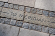 10. meridian east guidance, longitude line memorial crossing a sidewalk, landmark in hamburg, germany