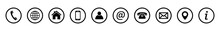 Contact Icons. Contact Us – Set Of Buttons. Web Icons . Communication Vector Illustration.