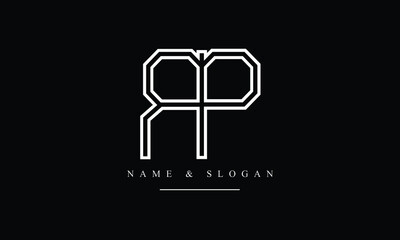 PR, RP, P, R abstract letters logo monogram
