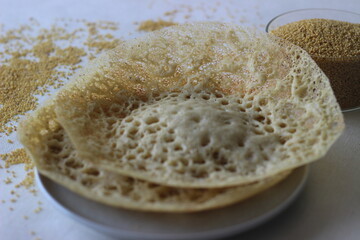 Sticker - Hoppers made with foxtail millets. An experimental version of a popular Kerala dish called Appam