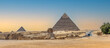 The Great Sphinx and the Piramids, famous Wonder of the World, Giza, Egypt