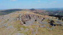 Fly Around The Cheesewrings On Bodmin Moor And The Quarry Cornwall England Uk