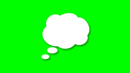 Poster - Chat, speech bubble icon animation on green background 4K video