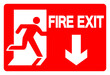 Fire Exit Symbol Sign, Vector Illustration, Isolate On White Background Label. EPS10