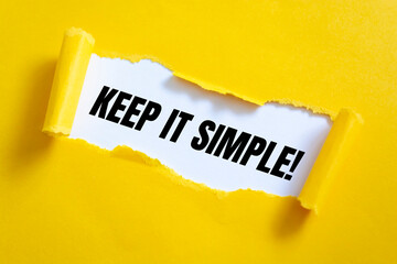 Canvas Print - Text sign showing KEEP IT SIMPLE