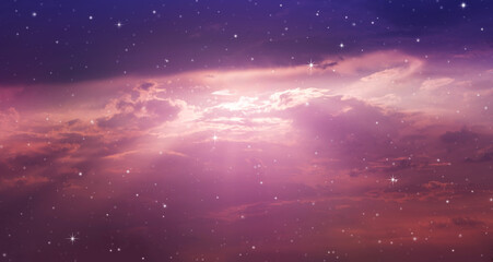 Wall Mural - night sky with stars.