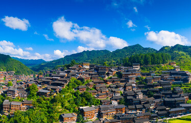 Qianhu Miao village in Xijiang, Qiandongnan, Guizhou Province, China